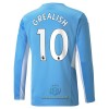 Maglia da Calcio a Maniche Lunghe Manchester City Jack Grealish 10 Casa 2021-22 per Uomo